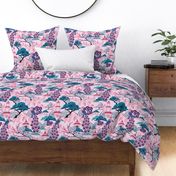 Pink Peacock Chinoiserie - Pink RS