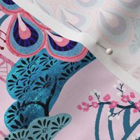 Pink Peacock Chinoiserie - Pink RS