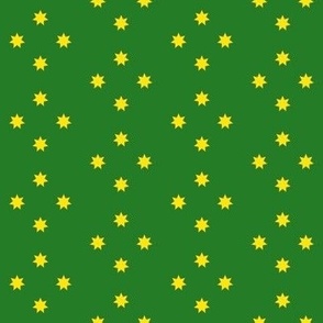 Stars on green