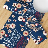 Christmas Linzer Cookie Elf Tea Towel