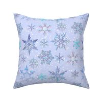 Fancy Blue Snowflakes LARGE