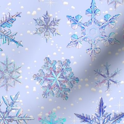 Fancy Blue Snowflakes LARGE