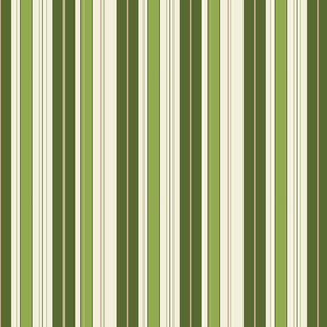 Green and Ivory Stripes
