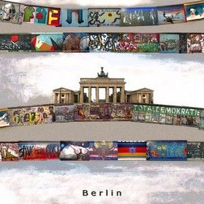 Berlin wall and Brandenburg door