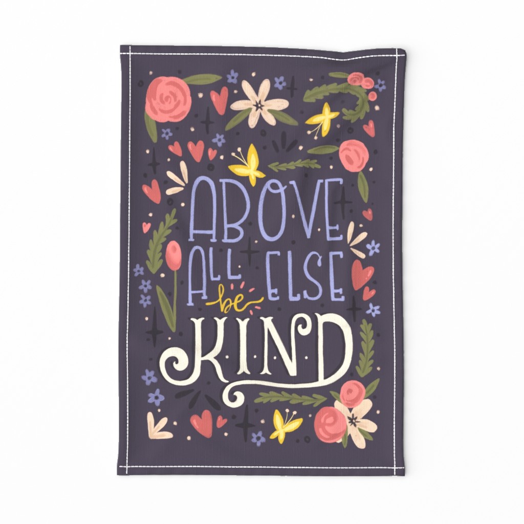 Be Kind Tea Towel by Kristina Hunter