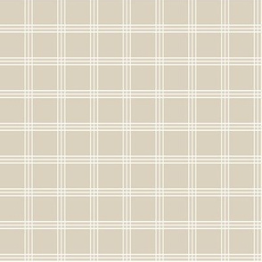 Pretty Plaid 1-inch: Dark Bone & Cream 