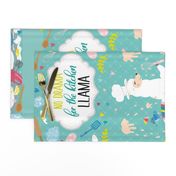 no drama for the kitchen llama ♥ tea towel design