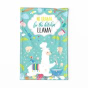 no drama for the kitchen llama ♥ tea towel design
