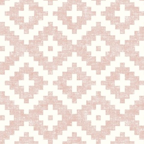 woven aztec - geometric - boho - silk pink - LAD19