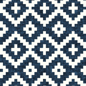 woven aztec - geometric - boho - denim - LAD19