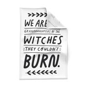 Kitchen Witch Quote tea towel 