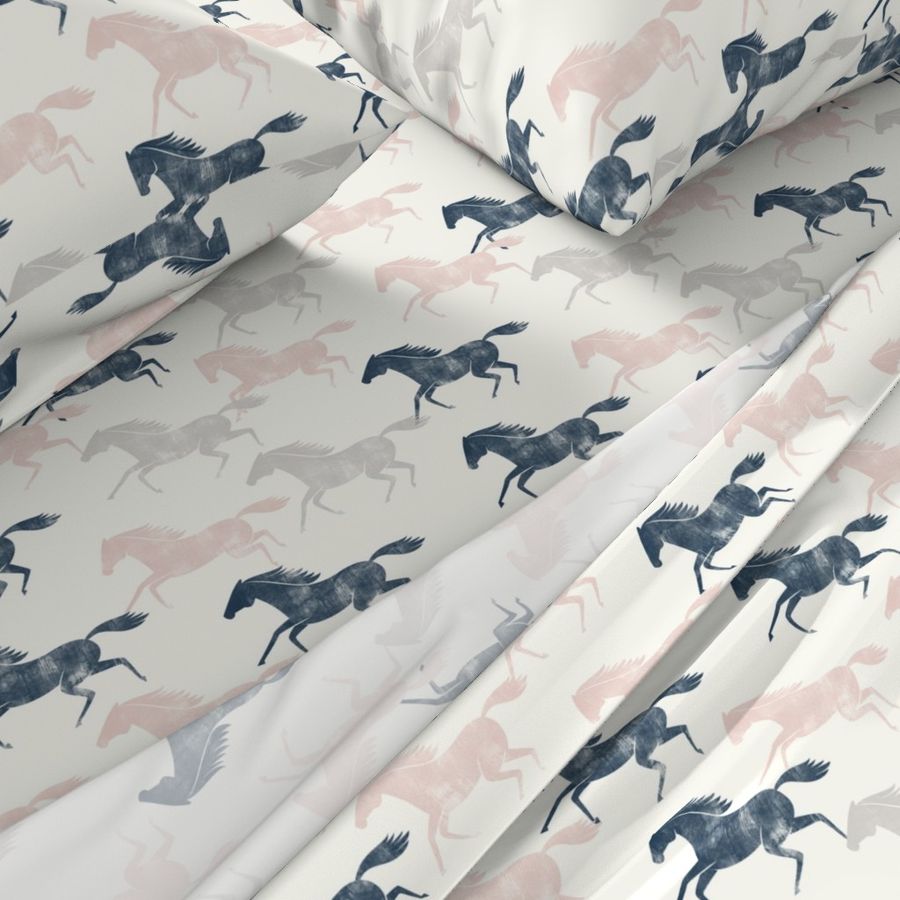 wild horses - multi (blue, silk pink, stone)  - LAD19