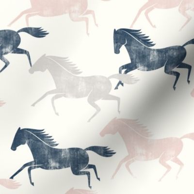 wild horses - multi (blue, silk pink, stone)  - LAD19