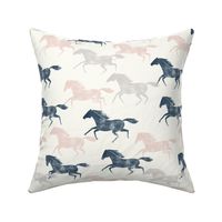 wild horses - multi (blue, silk pink, stone)  - LAD19