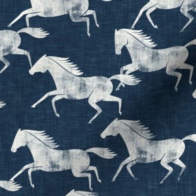 wild horses - denim blue - LAD19