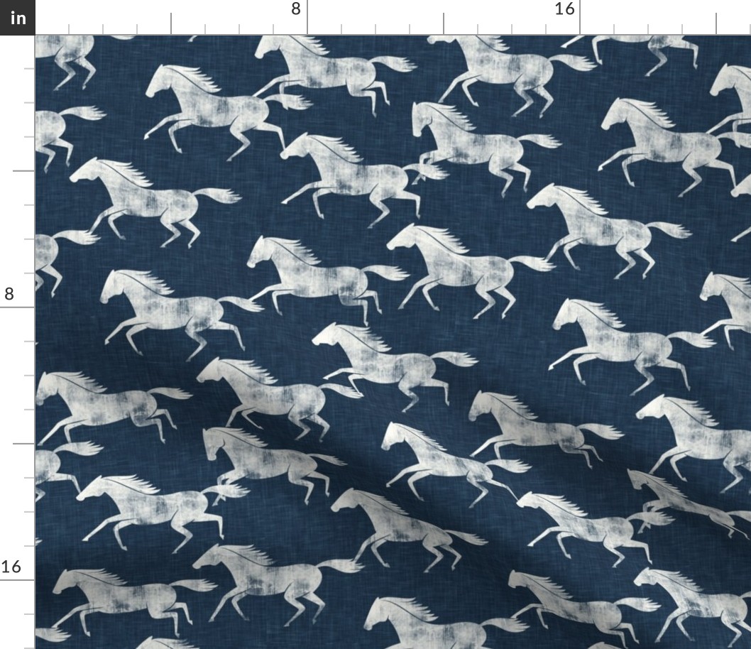 wild horses - denim blue - LAD19