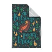 A partridge in a pear tree (tea towel)