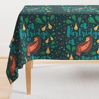 A partridge in a pear tree (tea towel)