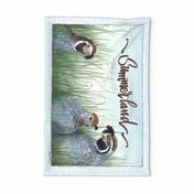 Summerland Quail tea towel