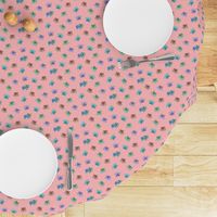 Micro Ditsy Teacups w Polkadots | Multi on Pink