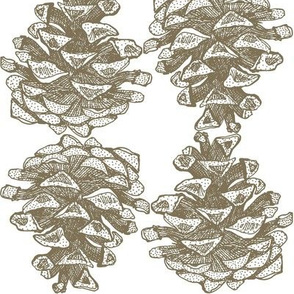 Medium Brown Pinecones