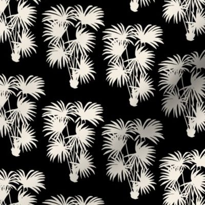 Palms Silhouette | Black and Off White