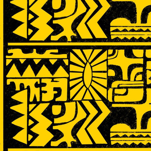 Yellow Black 80s Inspired Eleven Aztec