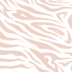 Zebra Sketch Large (Pale Dogwood and White)