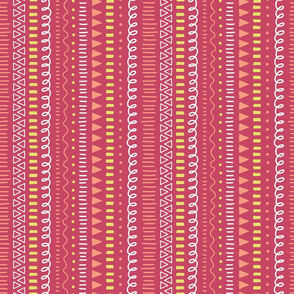 Tribal Stripes Vertical Pink