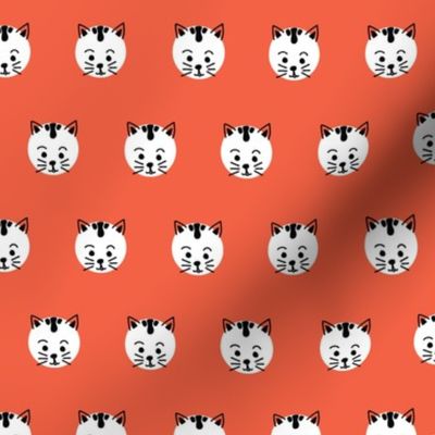 Polka Dot Cats Red