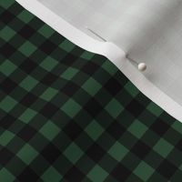 6" Green and Black Gingham