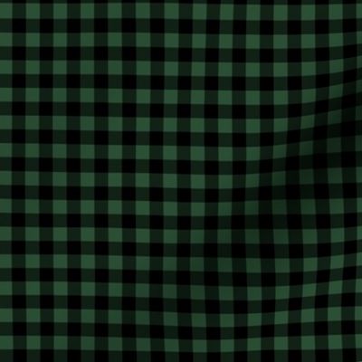 6" Green and Black Gingham