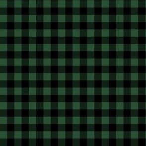 6" Green and Black Gingham