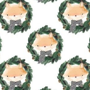 4" Winter Boy Fox in White