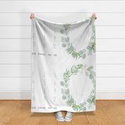 French 1-Meter // Eucalyptus Leaves Baby Milestone Blanket