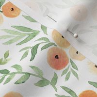 Painted Peaches and Leaves - medium