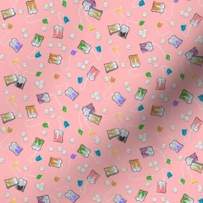Micro Ditsy Tea + Sugar | Multi | Pink