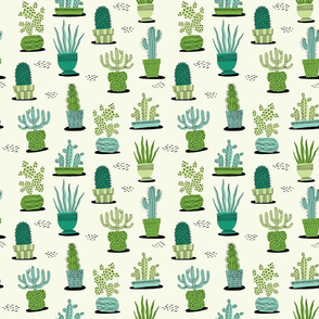 Relaxi Cacti Offwhite