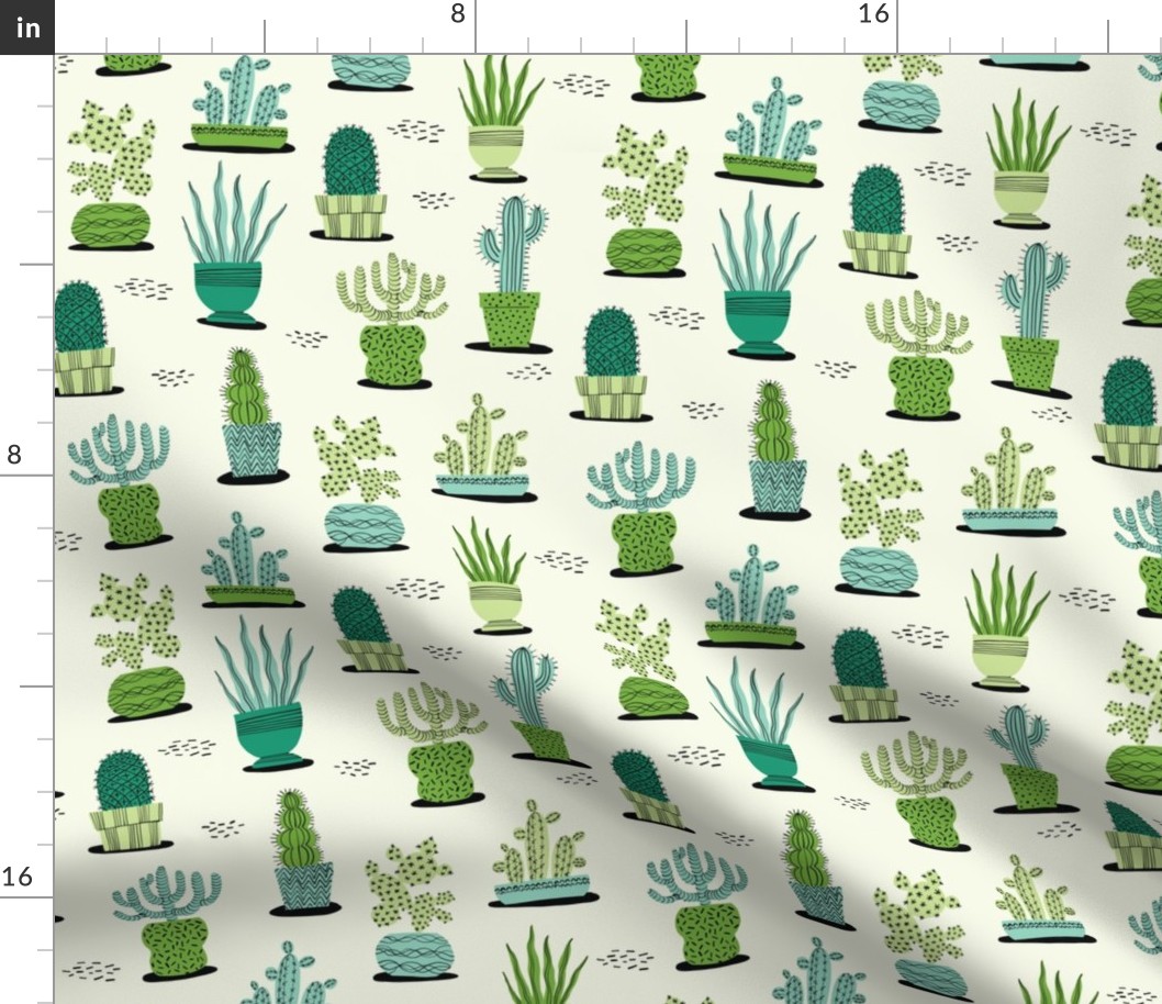 Relaxi Cacti Offwhite