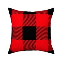 Buffalo Plaid, Red and Black - Large scale