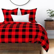 Buffalo Plaid, Red and Black - Large scale