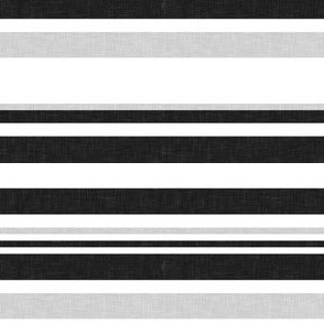 (small scale) multi stripes - black grey white (wild horse coordinate) - LAD19
