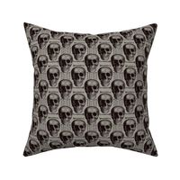 skullsandbones on printed burlap texture