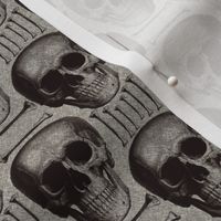 skullsandbones on printed burlap texture