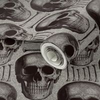 skullsandbones on printed burlap texture