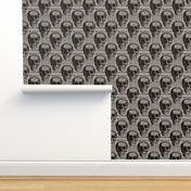 skullsandbones on printed burlap texture