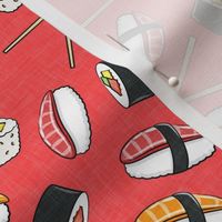 sushi rolls toss - red - LAD19