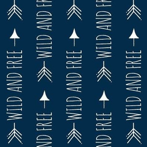 wild and free arrows - navy - rotated