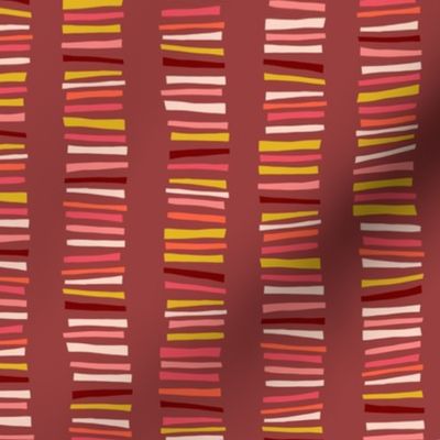 Vertical Papercut Stripes Pink