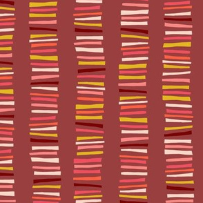 Vertical Papercut Stripes Pink